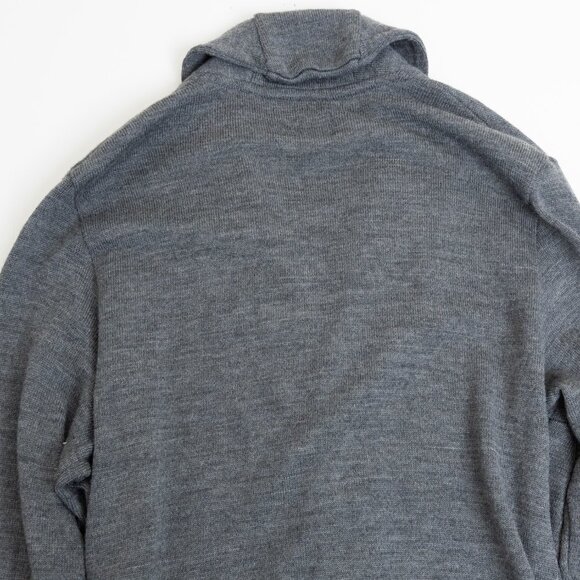 Outclass Shawl Collar Cardigan Gray Wool Blend Pockets Large - Picture 10 of 13